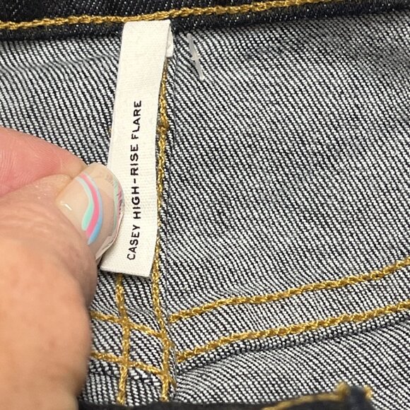 Rag & Bone Jeans Womens 24 Casey High Rise Flare Dark Rinse Denim Classic Boho - Picture 9 of 11